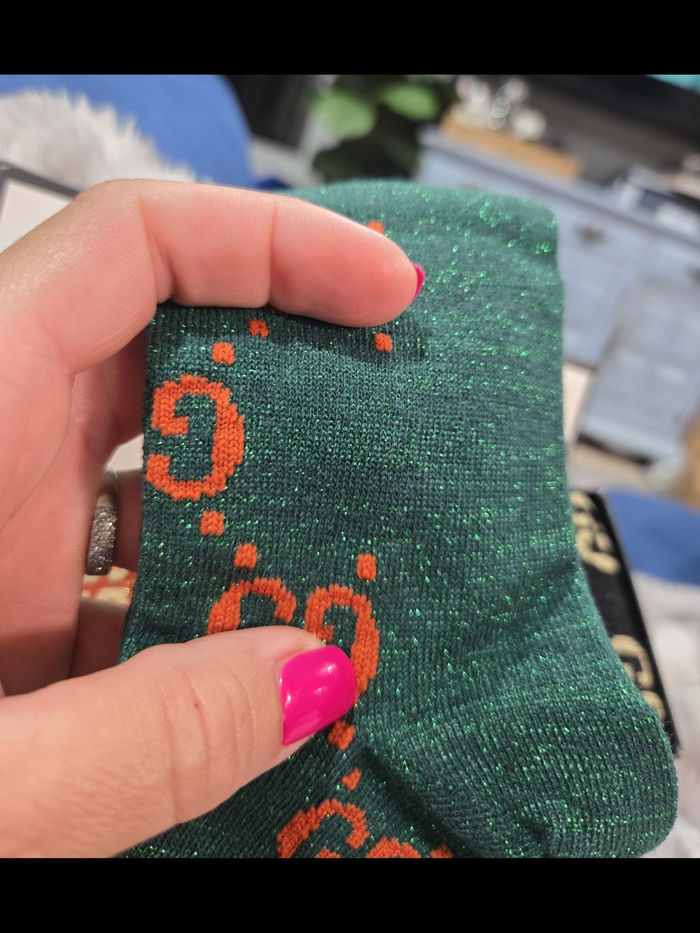 NWT Interlocking Metallic Lamé Socks 5-Pack Set, Father's Day Gift Idea